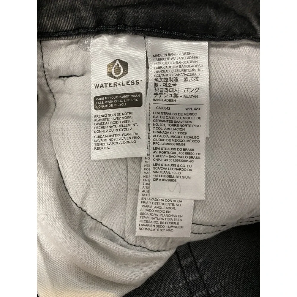 Levi's 514 Straight Fit Jeans Mens 34x30 Gray Wash Denim Stretch